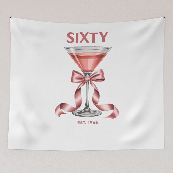 Item preview, Sixty Est. 1966 | 60th Birthday Martini Glass | Retro 60th Birthday Celebration Design designed and sold by Raygunes.