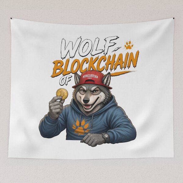 Item preview, wolf of Blockchain designed and sold by Mangurrian Shop.
