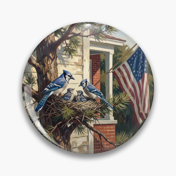 Item preview, Patriotic Blue Jay Nest designed and sold by Home Decor Art.