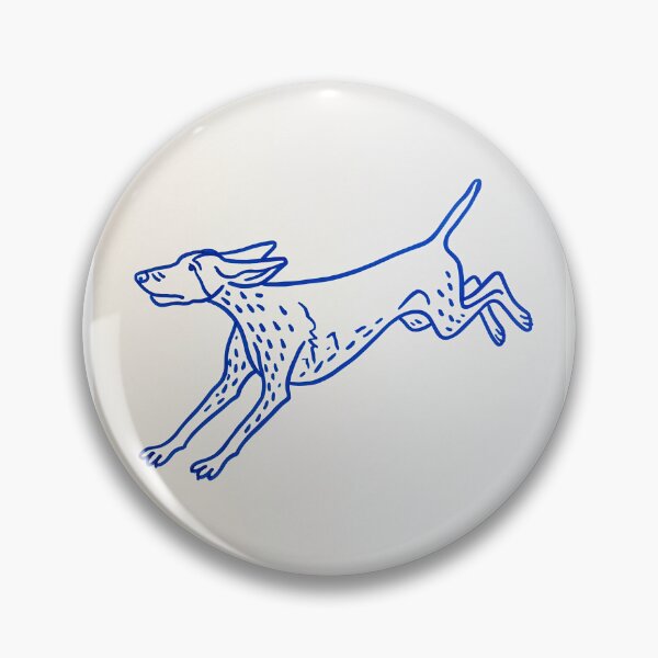 Item preview, Blue Line Drawing of Leaping German Shorthaired Pointer designed and sold by lautir.