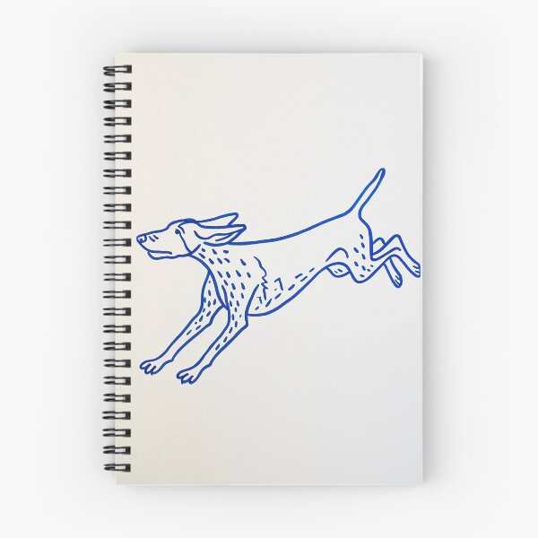 Item preview, Blue Line Drawing of Leaping German Shorthaired Pointer designed and sold by lautir.