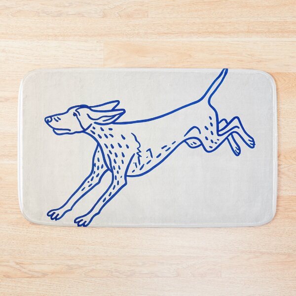 Item preview, Blue Line Drawing of Leaping German Shorthaired Pointer designed and sold by lautir.