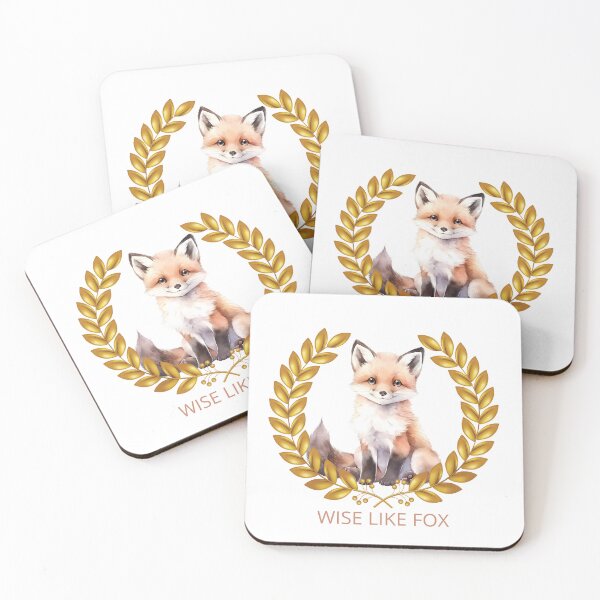 Item preview, Wise Fox in Golden Laurel Wreath designed and sold by DidiDesignShop.