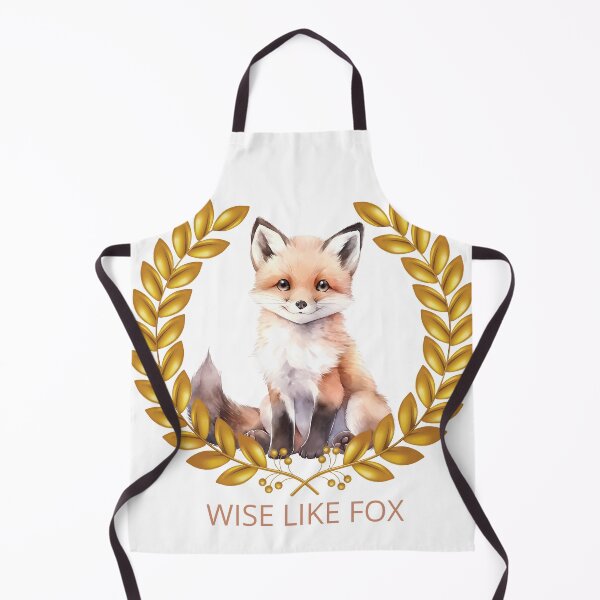 Item preview, Wise Fox in Golden Laurel Wreath designed and sold by DidiDesignShop.