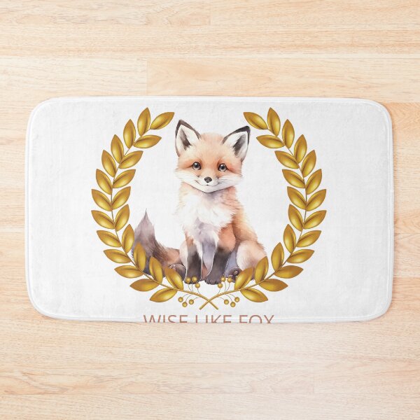 Item preview, Wise Fox in Golden Laurel Wreath designed and sold by DidiDesignShop.
