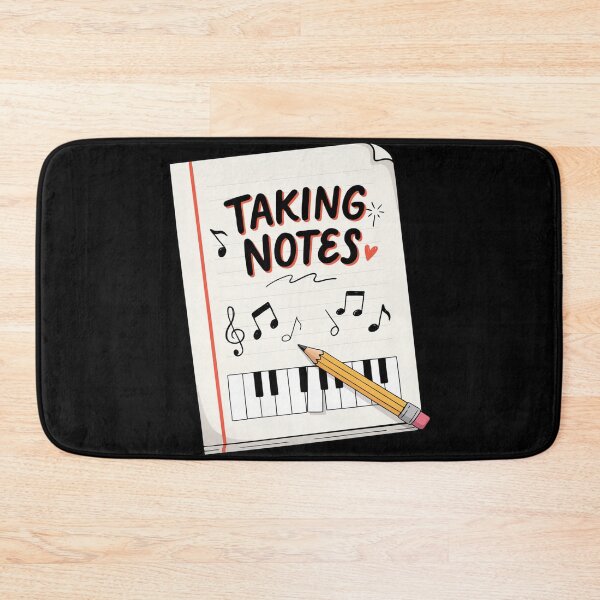 Item preview, Taking Notes – Cute Music Pun Notebook Piano Pencil Design designed and sold by Midnight Veil Designs.
