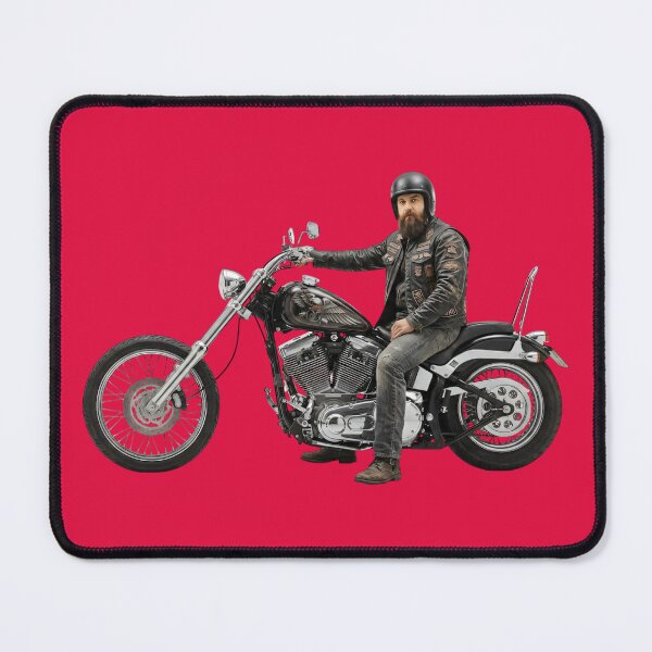 Item preview, Bearded Biker on Custom Chopper Motorcycle designed and sold by Utopian-Magic.