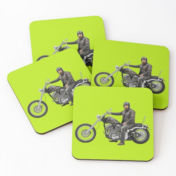 Item preview, Bearded Biker on Custom Chopper Motorcycle designed and sold by Utopian-Magic.