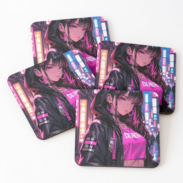 Item preview, Tokyo Cyber Girl Neon Fashion Anime Artwork designed and sold by AnimDream .