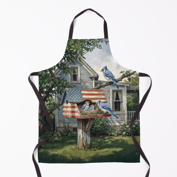 Item preview, Patriotic Blue Jays Bird House designed and sold by Home Decor Art.