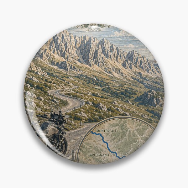 Item preview, Gran Sasso - Abbruzzo Sticker designed and sold by Collect the Roads.