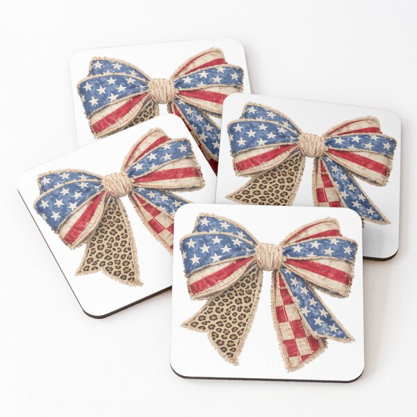 Item preview, Vintage American Flag Coquette Bow | Patriotic USA Bow | Retro Americana Ribbon Design designed and sold by Raygunes.