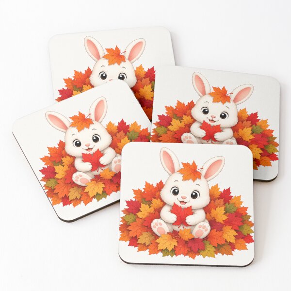 Item preview, Cute Bunny Autumn Leaves Fall Pumpkin Season designed and sold by Seculinator.