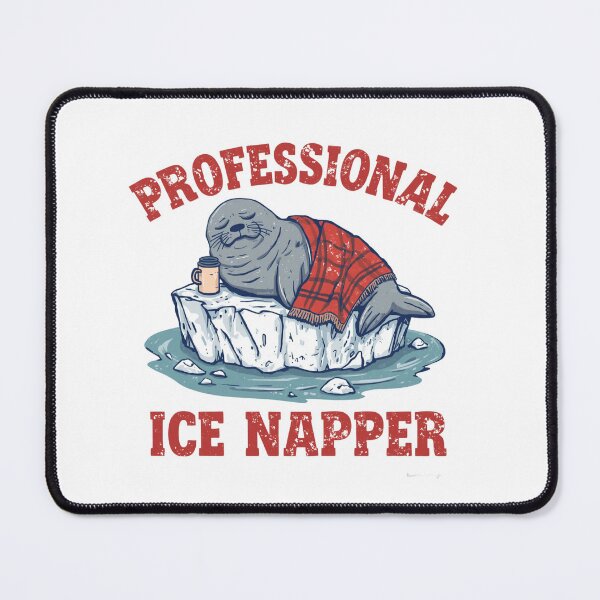 Item preview, Professional Ice Napper Funny Seal T-Shirt | Cozy Arctic Animal Pun Design designed and sold by Vvmd.