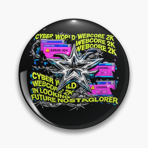 Item preview, Neo Y2K Chrome Webcore Tribal Star - Super Chaotic Gen Z Art designed and sold by krish-prints.
