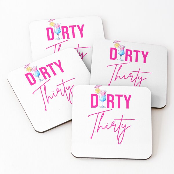 Item preview, Dirty Thirty | 30th Birthday Cocktail | Tropical Martini Birthday Party Design designed and sold by Raygunes.