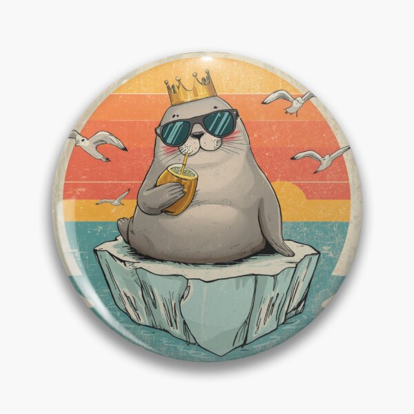 Item preview, Chill Mode Always On Funny Seal T-Shirt | Cool Summer Ocean Animal Retro Vintage Design designed and sold by Vvmd.