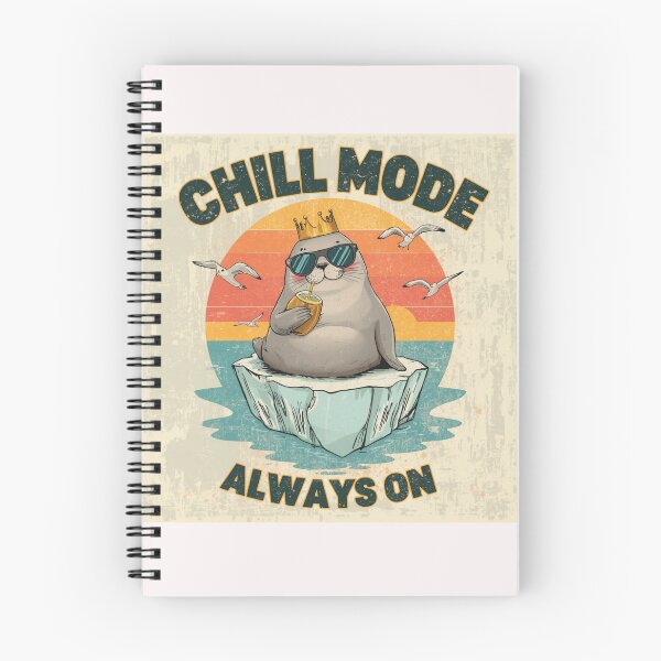 Item preview, Chill Mode Always On Funny Seal T-Shirt | Cool Summer Ocean Animal Retro Vintage Design designed and sold by Vvmd.