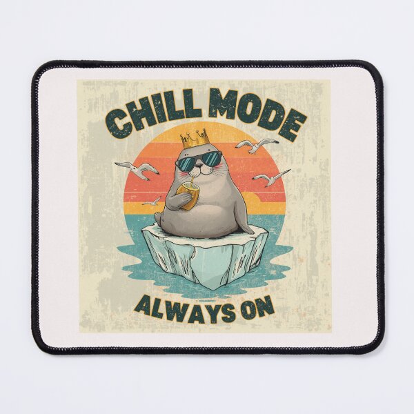 Item preview, Chill Mode Always On Funny Seal T-Shirt | Cool Summer Ocean Animal Retro Vintage Design designed and sold by Vvmd.