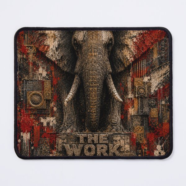 Item preview, Craftsman The Work Becomes Art Elephant Industrial Canvas Print designed and sold by SavannaStrikes.