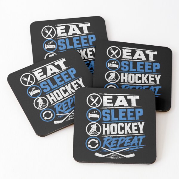 Item preview, Eat Sleep Hockey Repeat Vintage Sports Design designed and sold by brighiinfo.