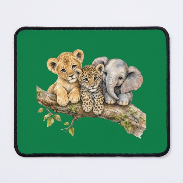 Item preview, Cute Safari Animals on Tree Branch | Watercolor Nursery Art designed and sold by PAPIRO SIGLO XXI.