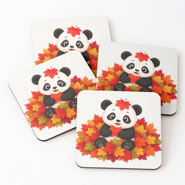 Item preview, Cute Panda Autumn Leaves Fall Pumpkin Season designed and sold by Seculinator.