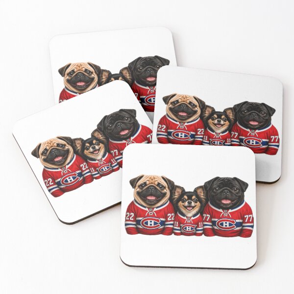 Item preview, Pugs And Chihuahua in Montreal Canadiens Hockey Jerseys designed and sold by MargaritaGRL.
