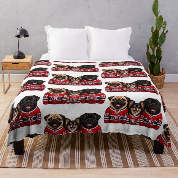 Item preview, Pugs And Chihuahua in Montreal Canadiens Hockey Jerseys designed and sold by MargaritaGRL.