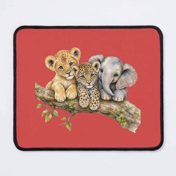 Item preview, Cute Safari Animals on Tree Branch | Watercolor Nursery Art designed and sold by PAPIRO SIGLO XXI.