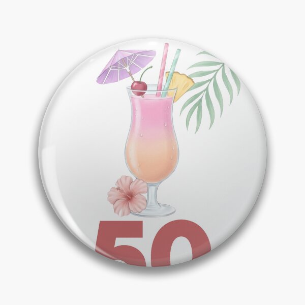 Item preview, Sipping Into 50 | 50th Birthday Cocktail | Tropical Birthday Party Design designed and sold by Raygunes.
