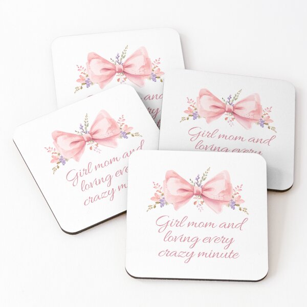 Item preview, Girl Mom Loving Every Crazy Minute Pink Bow designed and sold by CozyMomDesign.