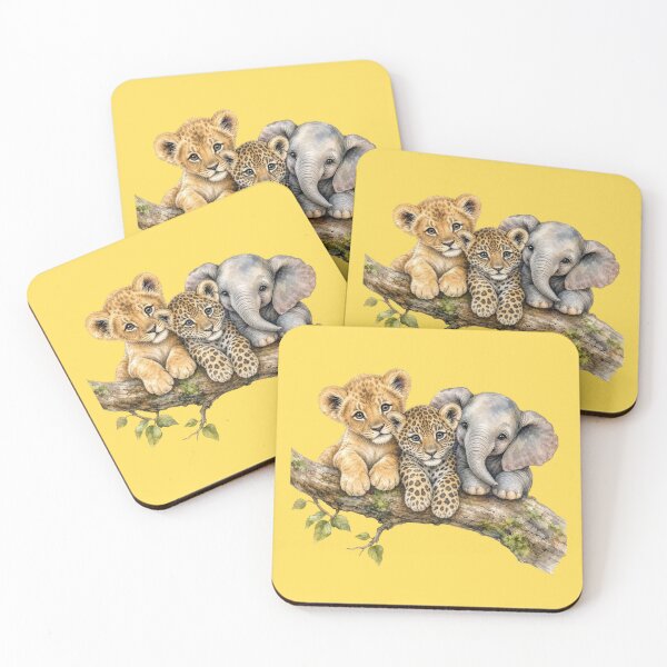Item preview, Cute Safari Animals on Tree Branch  | Watercolor Nursery Art designed and sold by PAPIRO SIGLO XXI.