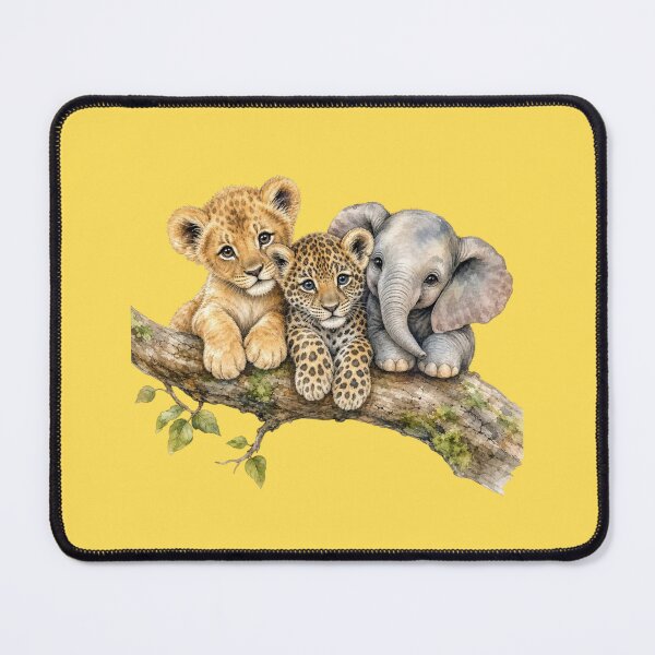 Item preview, Cute Safari Animals on Tree Branch | Watercolor Nursery Art designed and sold by PAPIRO SIGLO XXI.