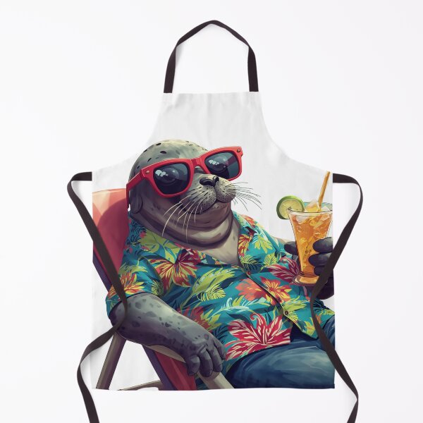 Item preview, Vacation Mode Funny Seal T-Shirt | Cool Summer Beach Seal with Cocktail Tropical Design designed and sold by Vvmd.