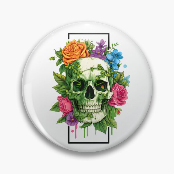 Item preview, Skull With Flowers designed and sold by Ufeniksa.