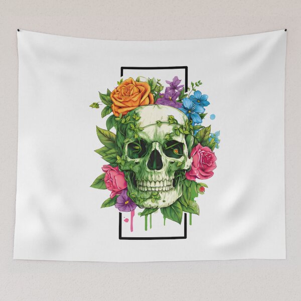 Item preview, Skull With Flowers designed and sold by Ufeniksa.