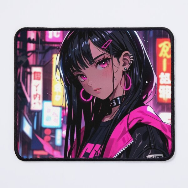 Item preview, Cyberpunk Tokyo Hoodie Girl Neon Anime Digital Painting designed and sold by AnimDream .