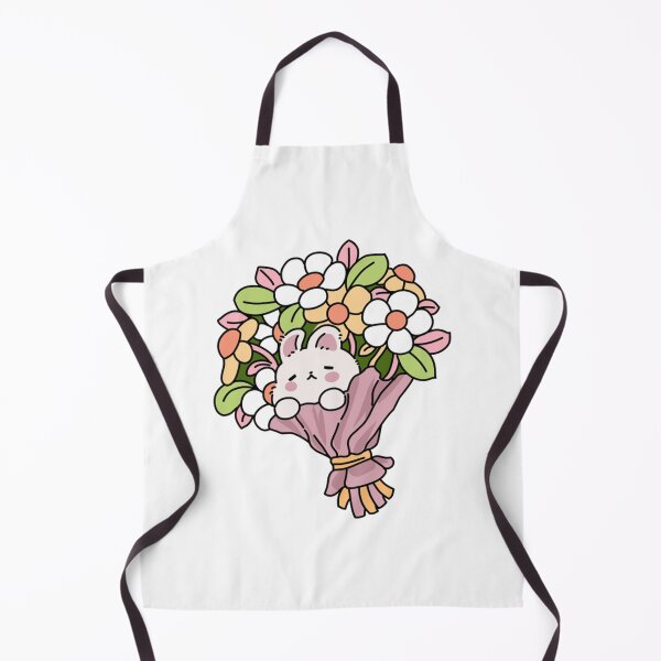 Item preview, Cute Bunny Bouquet Flowers Kawaii Art designed and sold by Ricebowldesign.