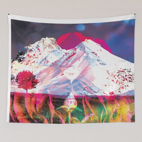 Item preview, Mystical Mountain Lotus Dream Surreal Collage designed and sold by NornAxiom.