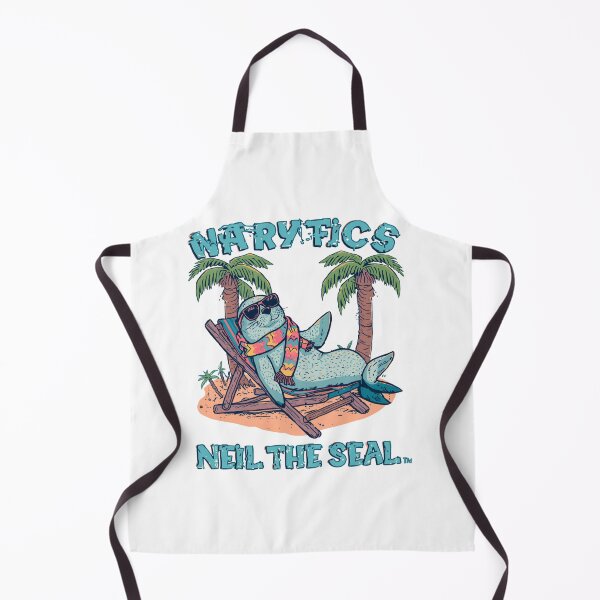 Item preview, Nary-Fics Neil the Seal Funny Beach T-Shirt | Relaxed Seal Tropical Vacation Vintage Design designed and sold by Vvmd.