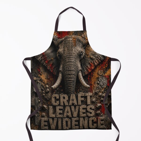 Item preview, Builder Craft Leaves Evidence Elephant Industrial Canvas Print designed and sold by SavannaStrikes.