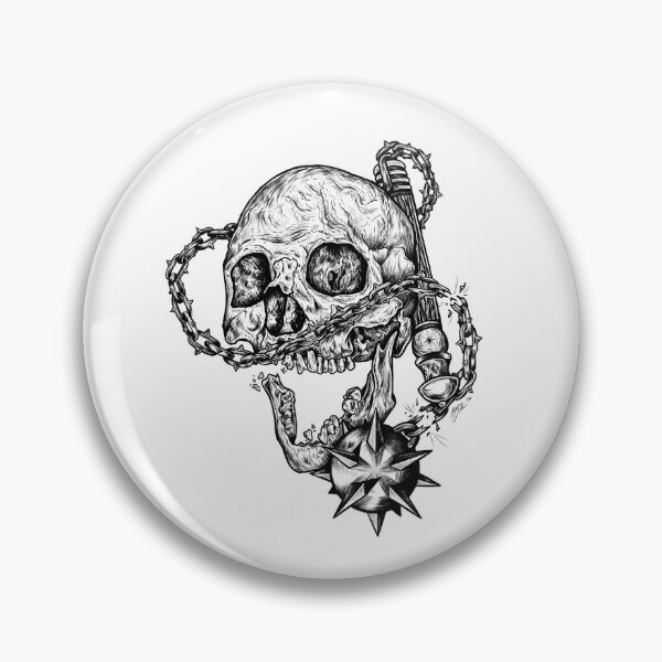 Item preview, Skull and Flail  designed and sold by Meg Vic Makes Art.