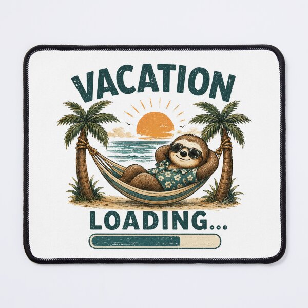 Item preview, Vacation Loading Sloth Funny Summer Vacation Design  designed and sold by Kama-woszczyk.