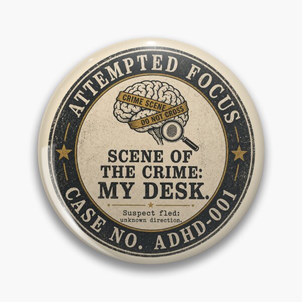 Item preview, Attempted Focus Crime Scene ADHD Humor t-shirt designed and sold by Mosidrip.