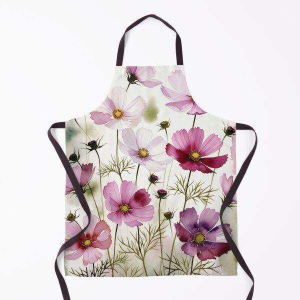 Item preview, Watercolor Pink Cosmos Wildflowers - Botanical Floral Illustration designed and sold by Darlin8888.
