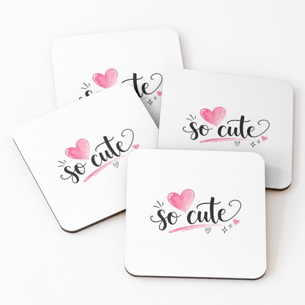 Item preview, So Cute Pink Heart Sticker | Cute Aesthetic Hand Lettering Vinyl Sticker designed and sold by PopStickerLab22.