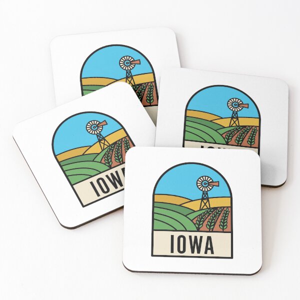 Item preview, Retro Iowa Farmland Windmill Pop Art Travel Badge designed and sold by Paper Drip.