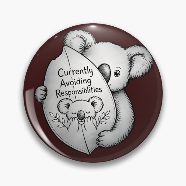 Item preview, Currently Avoiding Responsibilities – Cute Koala Introvert Meme Aesthetic Design designed and sold by Imagetore.