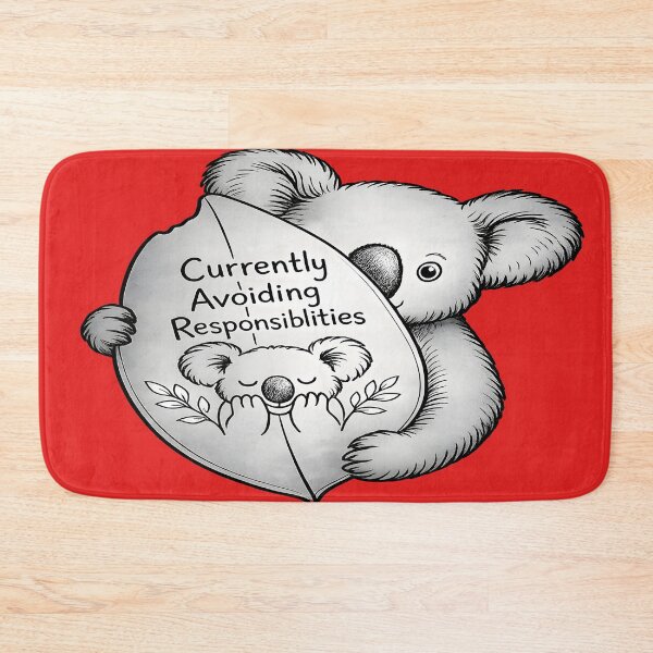 Item preview, Currently Avoiding Responsibilities – Cute Koala Introvert Meme Aesthetic Design designed and sold by Imagetore.